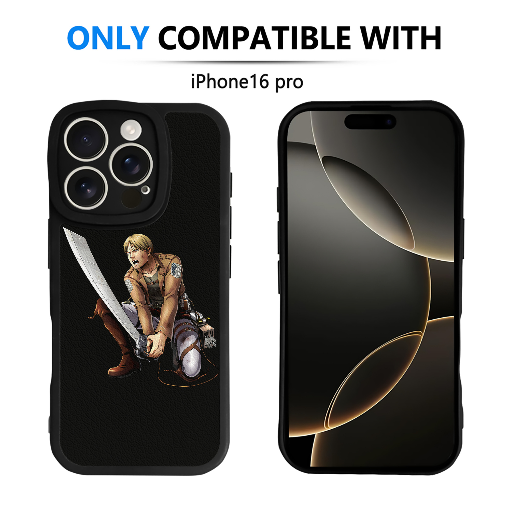 （画像用） 進撃の巨人 ミケ·ザカリアス Attack on Titan Mike Zakarius 【iPhone 16シリーズ対応】シリコンスマホケース（レザー調） 材質：シリコン